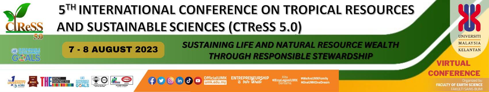 5th International Conference on Tropical Resources and Sustainable Sciences  (CTReSS 5.0)