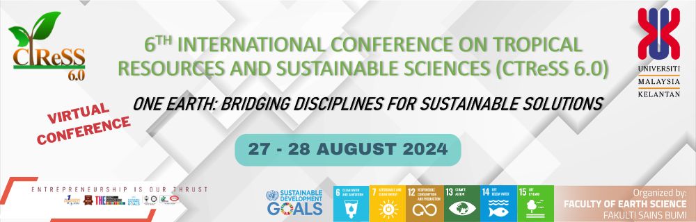 6th International Conference on Tropical Resources and Sustainable Sciences  (CTReSS 6.0)